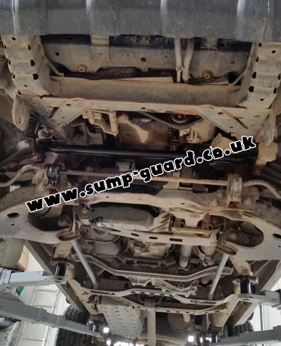 Steel sump guard for the protection of the engine and the radiator for Nissan Pick Up