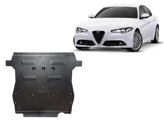 Steel sump guard for Alfa Romeo Giulia
