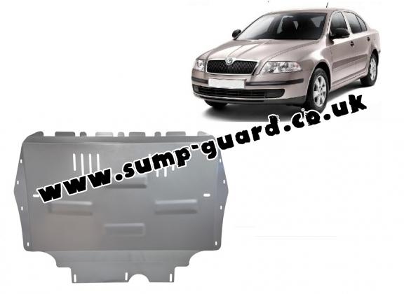 Aluminum sump guard for Skoda Octavia 2