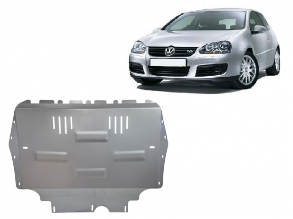 Aluminum sump guard for Vw Golf Plus