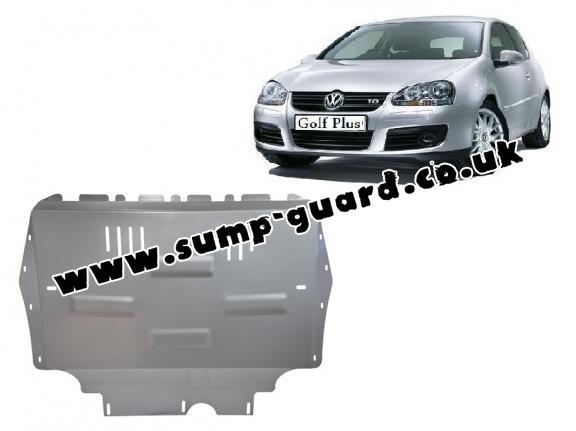Aluminum sump guard for Vw Golf Plus