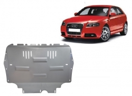 Aluminum sump guard for the protection of the engine and the gearbox for Audi A3