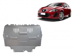 Aluminum sump guard for the protection of the engine and the gearbox for Seat Leon Mk2