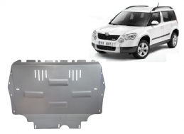 Aluminum sump guard for the protection of the engine and the gearbox for Skoda Yeti