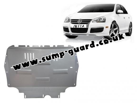 Aluminum sump guard for VW Jetta
