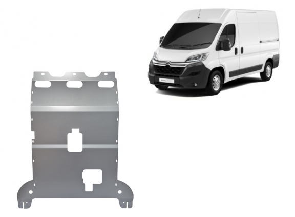 Aluminum sump guard for Citroen Jumper