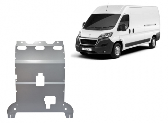 Aluminum sump guard for Peugeot Boxer
