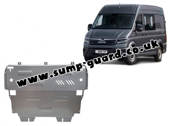 Aluminum sump guard for MAN Tge