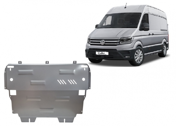 Aluminum sump guard for Vw Crafter