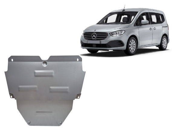 Aluminum sump guard for Mercedes EQT