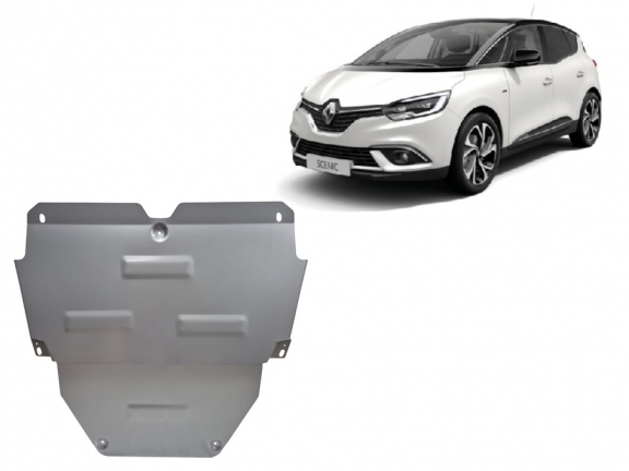 Aluminum sump guard for Renault Scenic IV