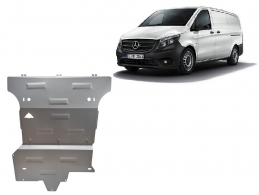Aluminum sump guard for Mercedes Vito W447