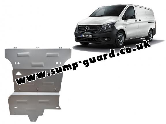 Aluminum sump guard for Mercedes Vito W447