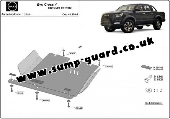 Steel gearbox guard for Evo Cross 4