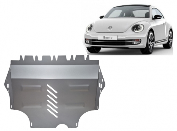 Aluminum sump guard for Volkswagen New Beetle