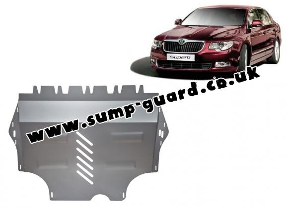 Aluminum sump guard for Skoda Superb II