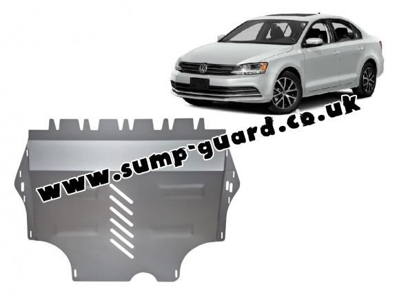 Aluminum sump guard for VW Jetta