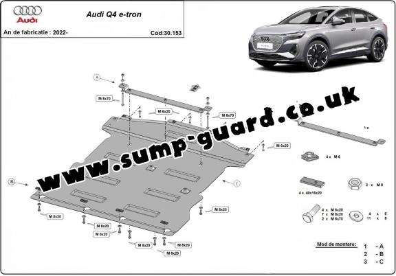 Steel sump guard for Audi Q4 e-tron