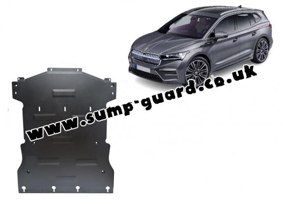 Steel sump guard for Skoda Enyaq