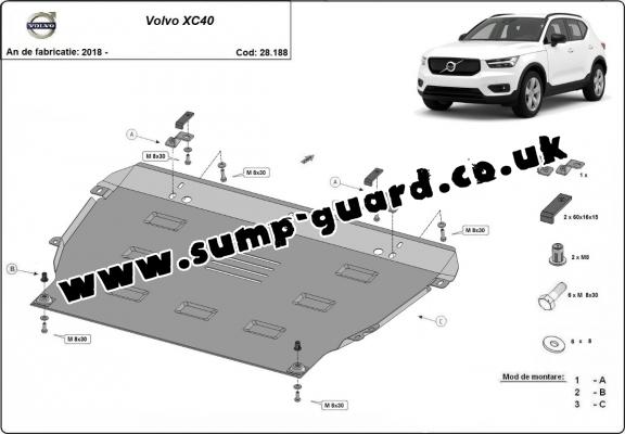 Steel sump guard for Volvo XC40 Steel sump guard for Volvo XC40