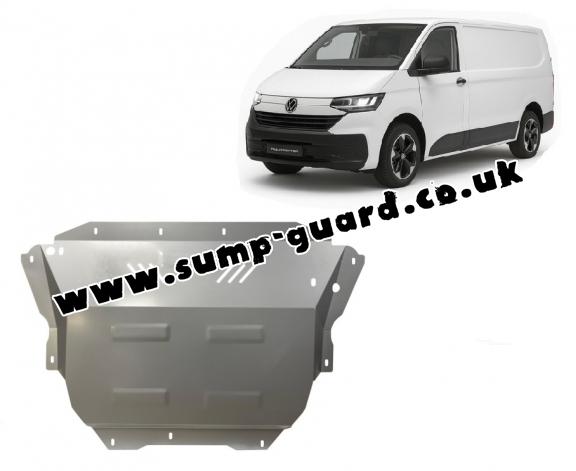 Galvanized steel sump guard for Volkswagen Transporter T7