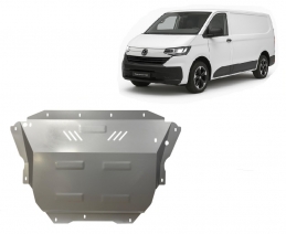 Galvanized steel sump guard for Volkswagen Transporter T7