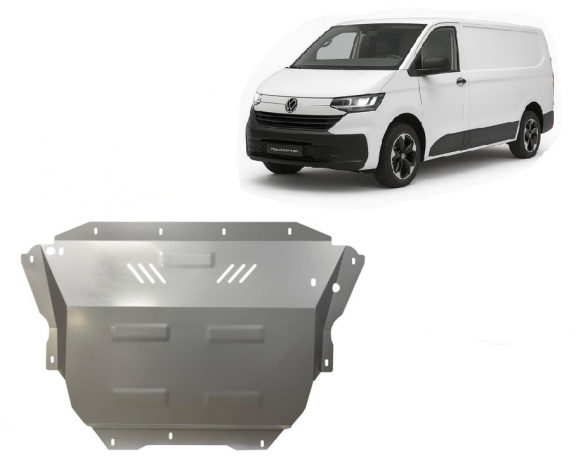 Galvanized steel sump guard for Volkswagen Transporter T7