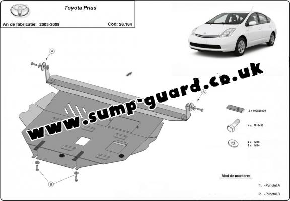 Steel sump guard for Toyota Prius