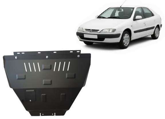 Steel sump guard for the protection of the engine and the gearbox for  Citroen Xsara