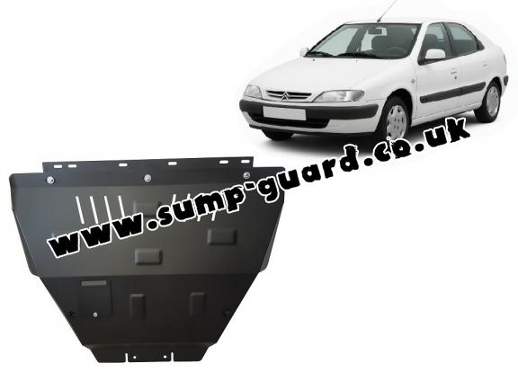 Steel sump guard for the protection of the engine and the gearbox for  Citroen Xsara