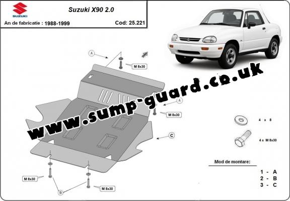 Steel sump guard for Suzuki X90 2.0 Steel sump guard for Suzuki X90 2.0
