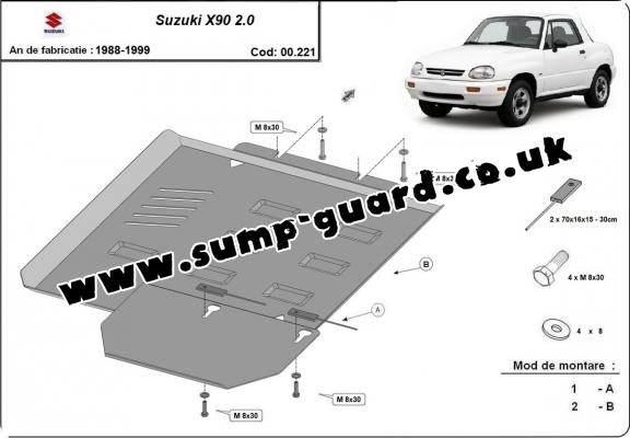 Steel gearbox guard for Suzuki X90 2.0