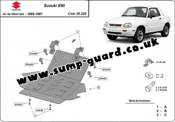 Steel sump guard for Suzuki X90 Steel sump guard for Suzuki X90