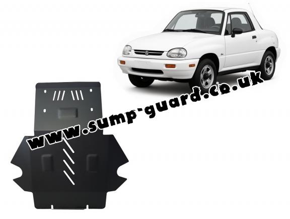 Steel sump guard for Suzuki X90