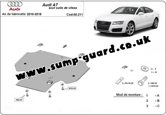Steel gearbox guard for Audi A7