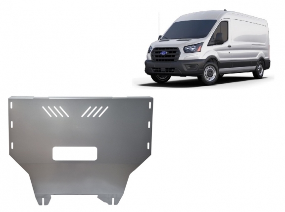 Aluminum sump guard for Ford Transit 4x4