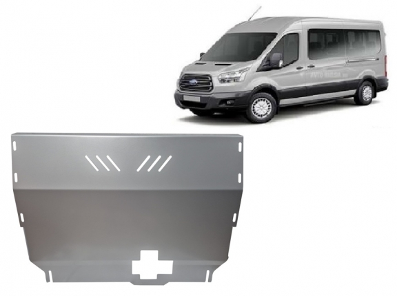 Aluminum sump guard for Ford Transit FWD