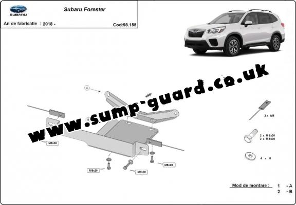 Steel diferential guard for Subaru Forester