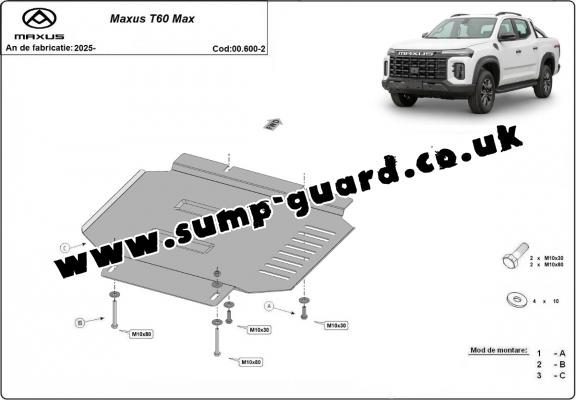 Steel transfer case guard for Maxus T60 Max