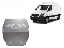 Aluminum sump guard for the protection of the engine and the gearbox for Mercedes Sprinter