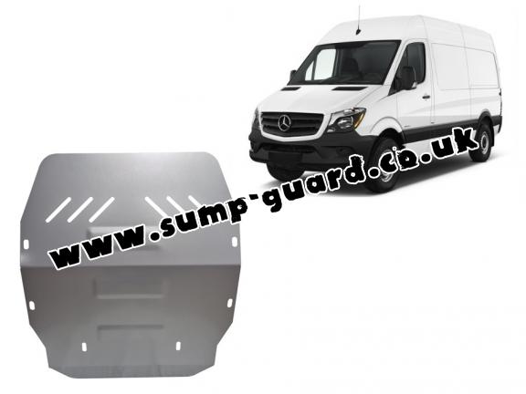 Aluminum sump guard for the protection of the engine and the gearbox for Mercedes Sprinter