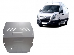 Aluminum sump guard for the protection of the engine and the gearbox for Volkswagen Crafter