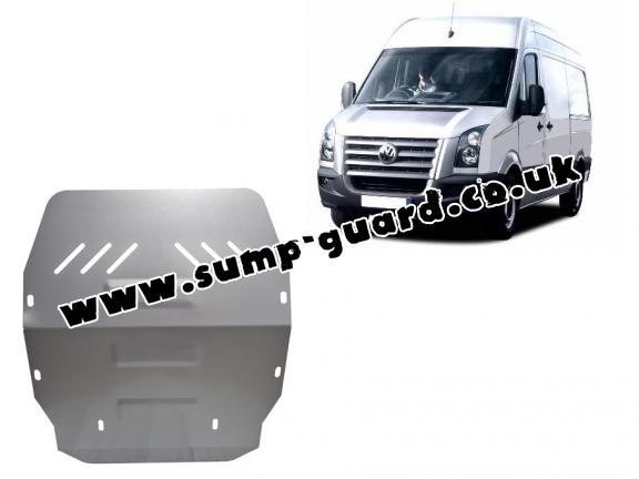 Aluminum sump guard for the protection of the engine and the gearbox for Volkswagen Crafter
