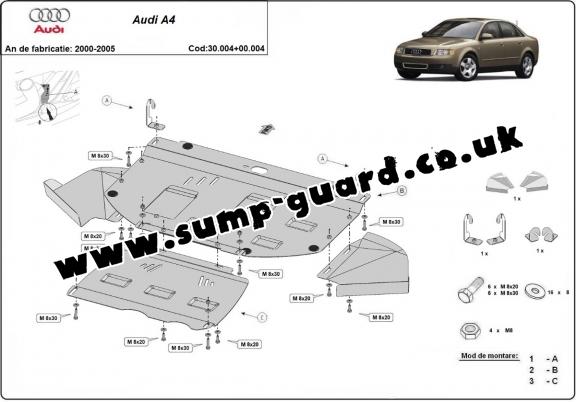 Steel sump guard for Audi A4 B6 - promotional package