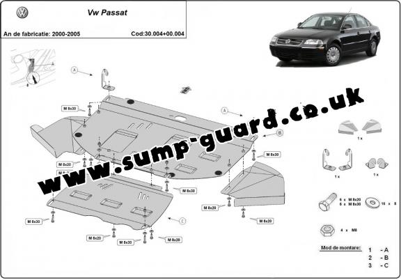 Steel sump guard for Volkswagen Passat - promotional package
