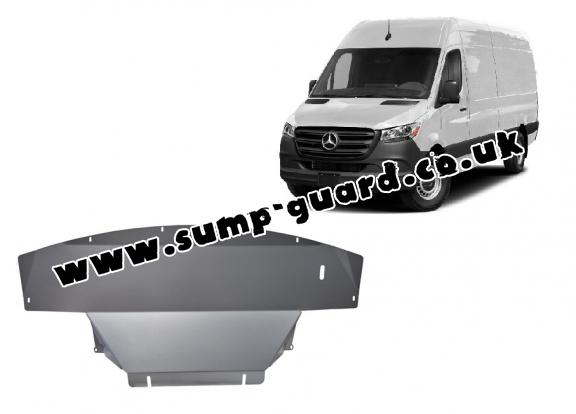 Aluminum sump guard for the protection of the engine and the gearbox for Mercedes Sprinter 907 4x4