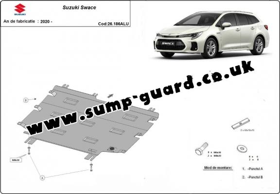 Aluminum sump guard for Suzuki Swace