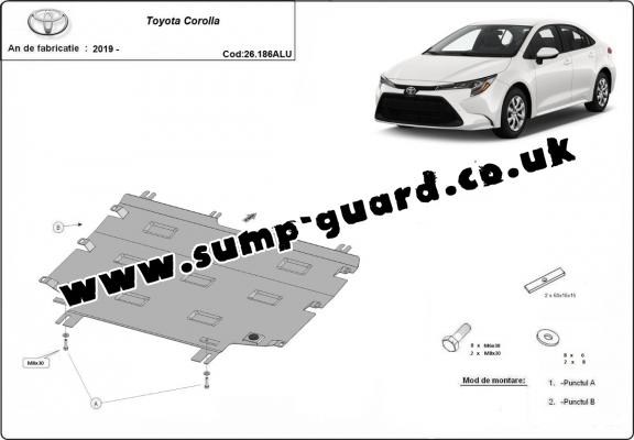 Aluminum sump guard for Toyota Corolla