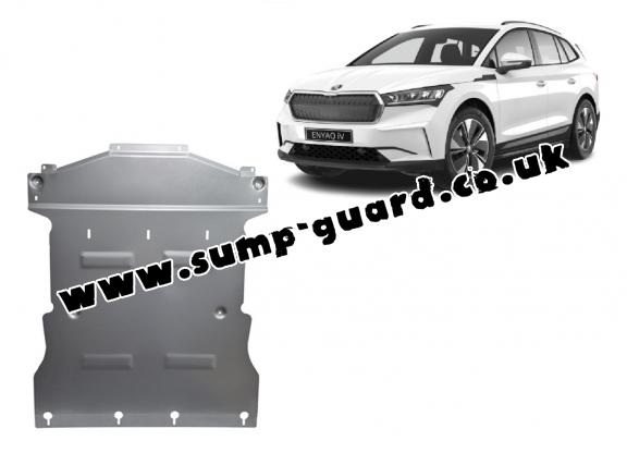 Aluminum sump guard for the protection of the engine and the gearbox for Skoda Enyaq