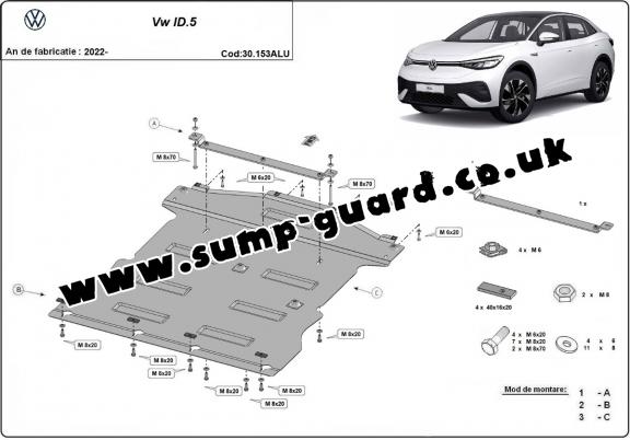 Aluminum sump guard for Volkswagen Volkswagen ID.5